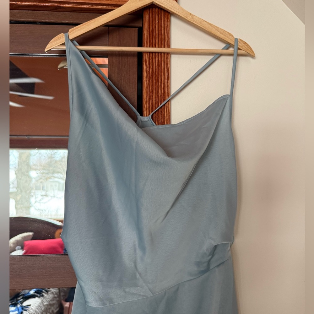 Missguided Light Blue Spaghetti Strap Dress